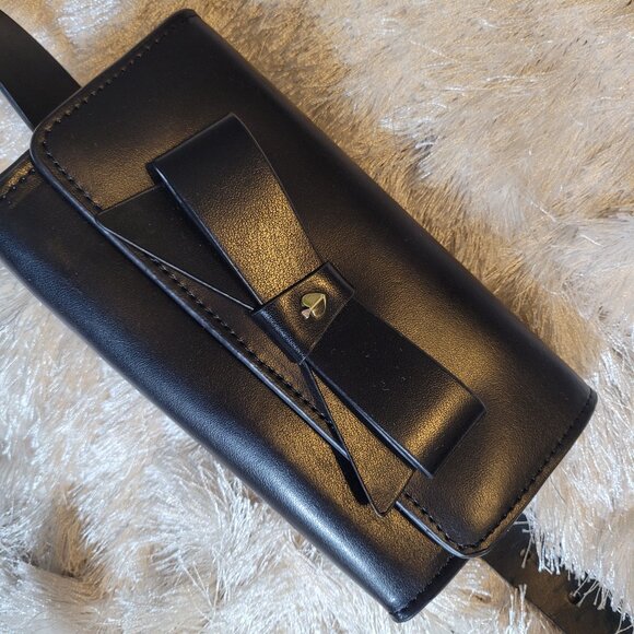 Kate Spade Bow Belt Bag Adjustable Leather L/XL Black main image 13